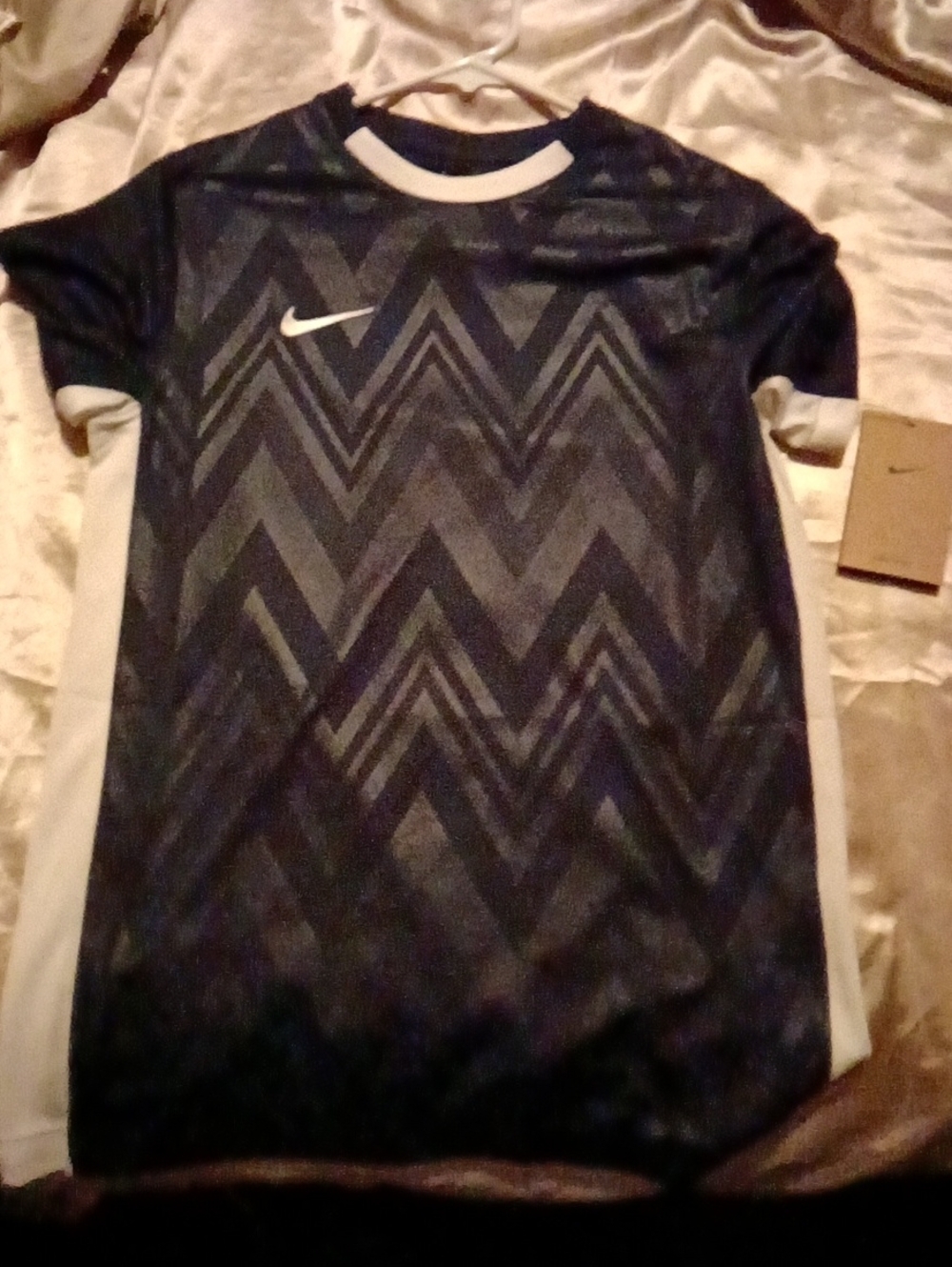 Nike Navy and White Chevron Performance Tee for Kids